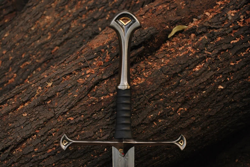 Handmade Viking Swords, Anduril Steel Sword, Groomsmen Gift, Lord of the Rings King Aragorn Ranger Sword, Christmas Gift - Arham Cutlery