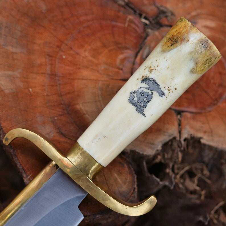 The Expendables Movie Replica Bowie Knife | Handmade Carbon Steel Hunting Knife | Anniversary Gift for him Christmas Gift