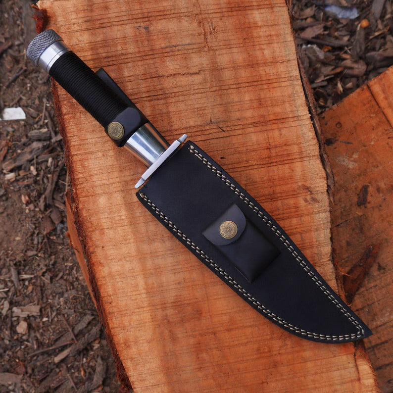 Handmade D2 Steel Commando Replica Bowie Knife with Leather Sheath | Gift for Him | Anniversary Gift | Father's Day Gift | Christmas gift Arham Cutlery