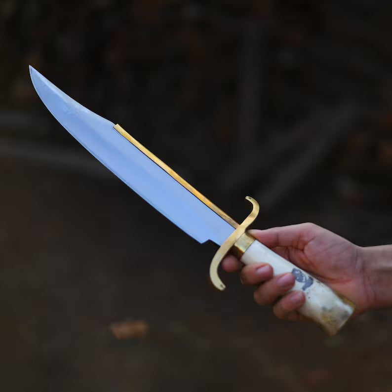The Expendables Movie Replica Bowie Knife | Handmade Carbon Steel Hunting Knife | Anniversary Gift for him Christmas Gift