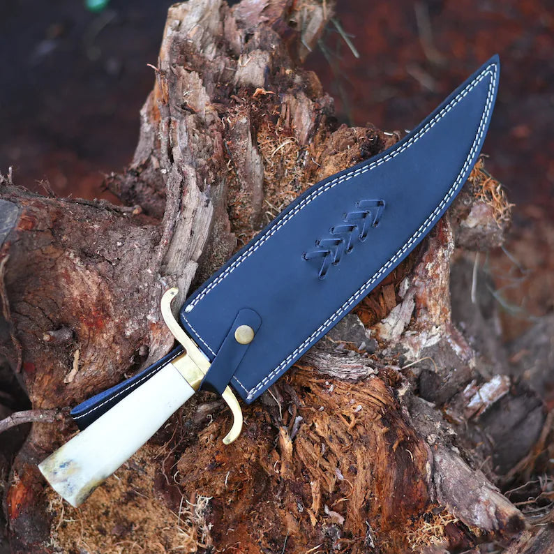 The Expendables Movie Replica Bowie Knife | Handmade Carbon Steel Hunting Knife | Anniversary Gift for him Christmas Gift Arham Cutlery