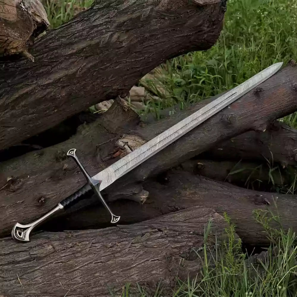Damascus Steel Lord of the Rings Anduril Narsil Sword Replica