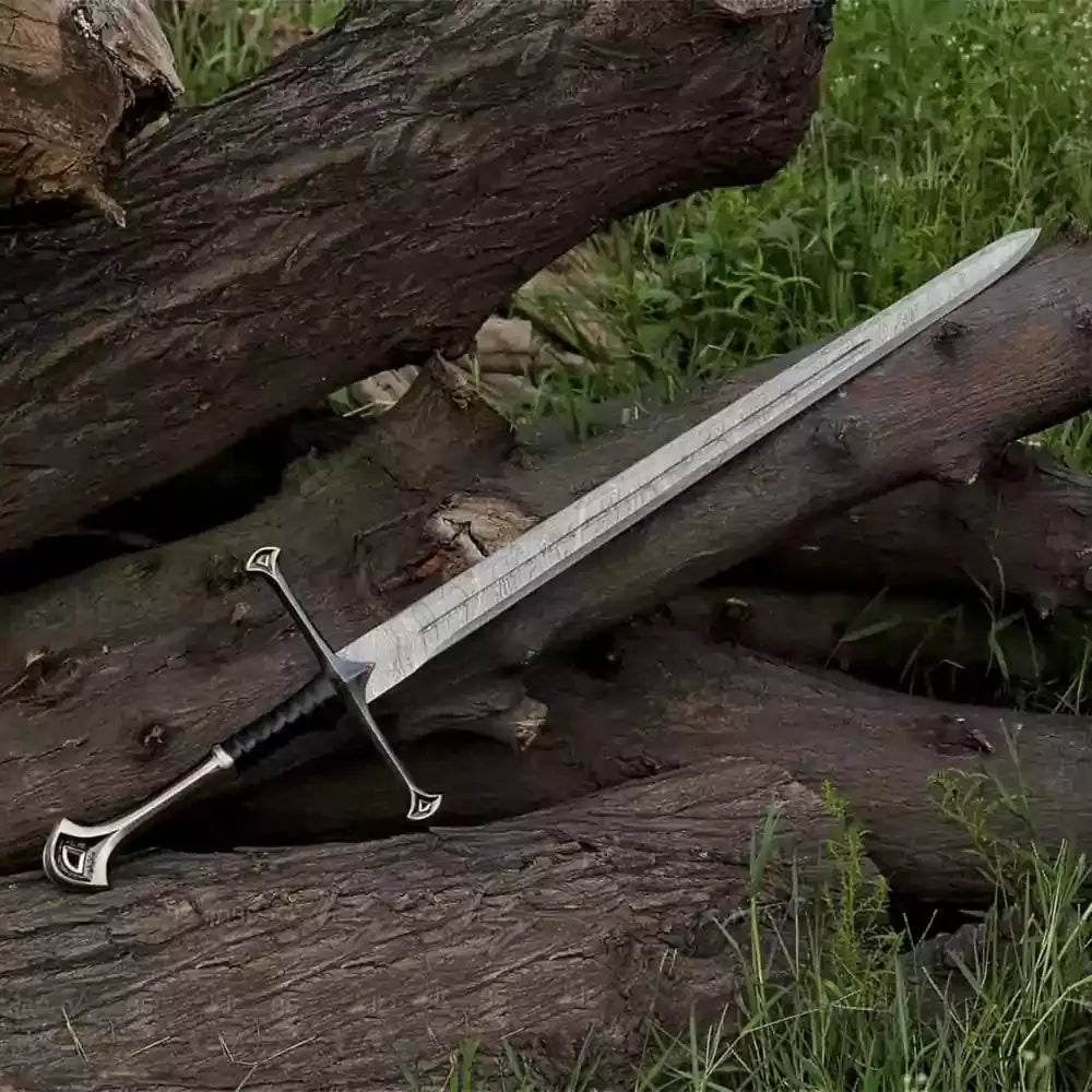 Damascus Steel Lord of the Rings Anduril Narsil Sword Replica