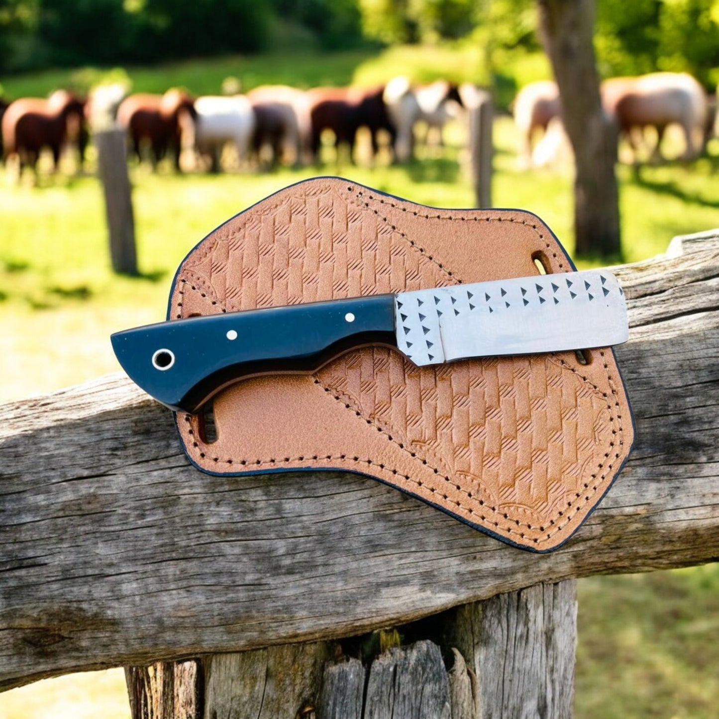 Handmade Rasp File Cowboy Bull Cutter EDC Knife