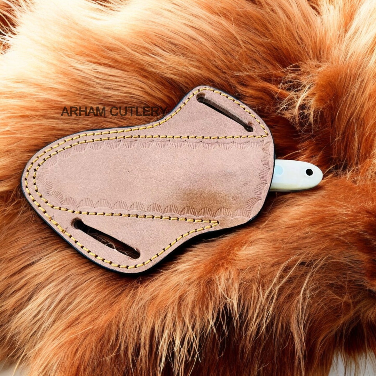 Best Fixed Blade Farrier Rasp File Knife With Pan Cake Leather Sheath