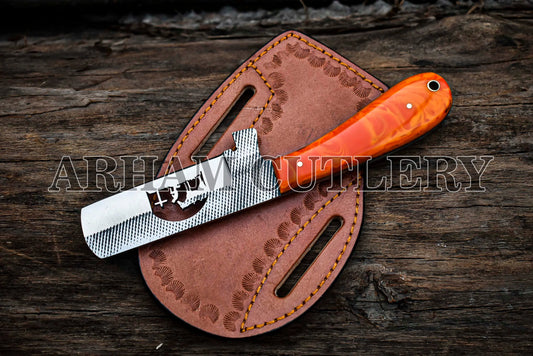 Custom Handmade Cowboy Knife With Sheath - Arham Cutlery