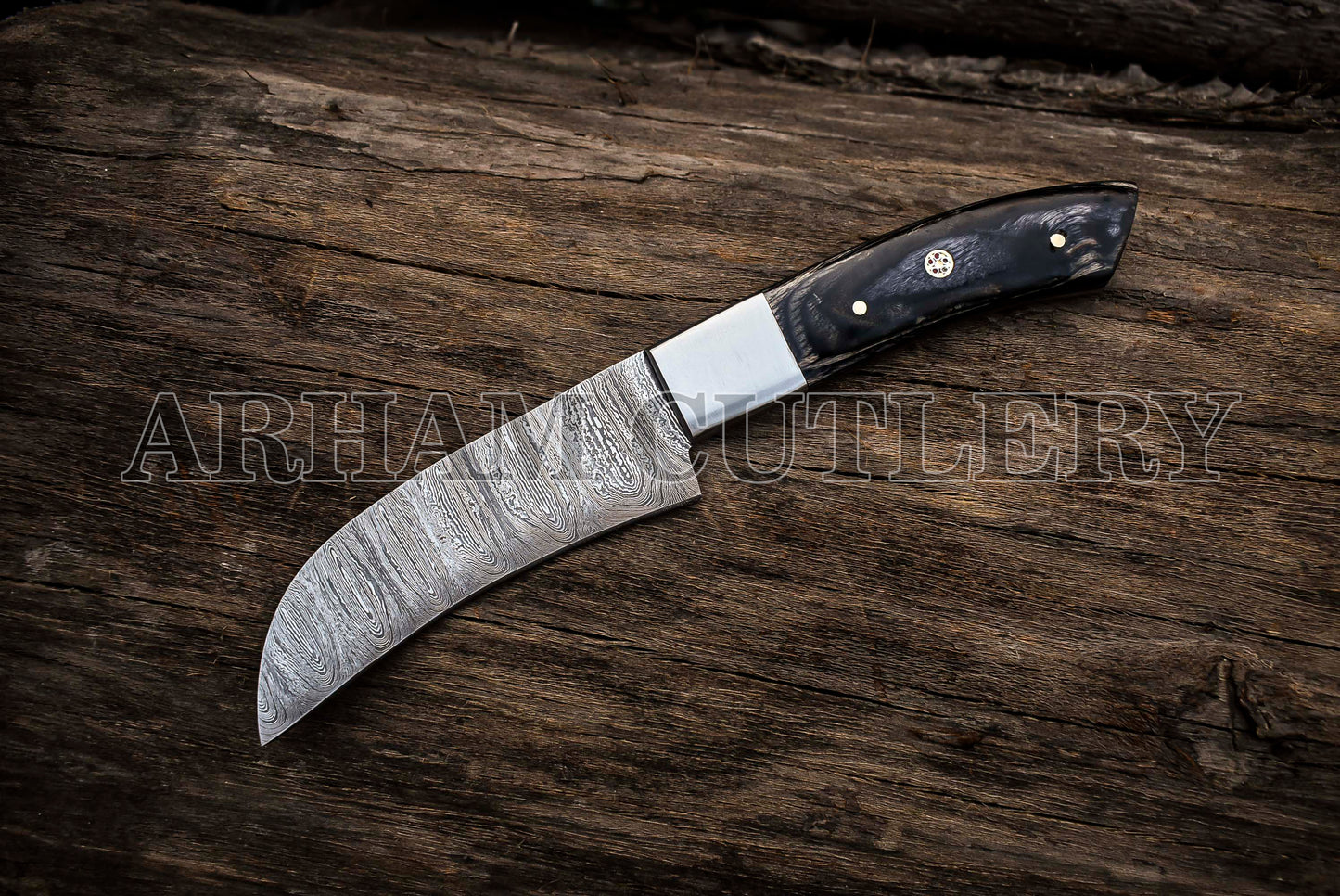 Damascus Steel 5 PCS Hand Forged Chef Knife Set With Leather Roll Kit