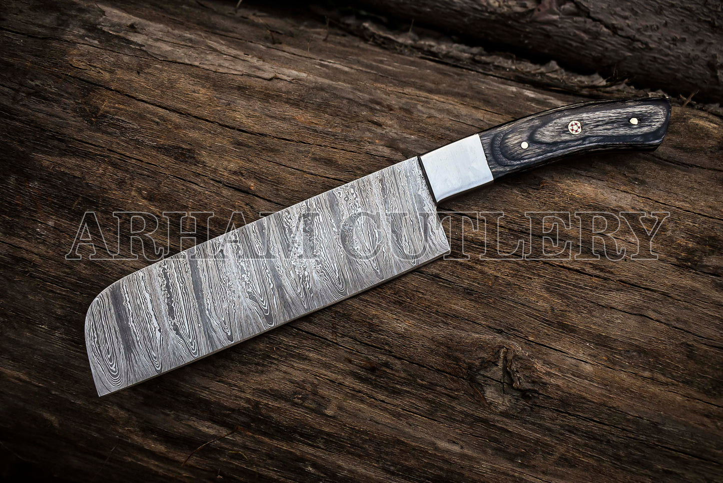 Damascus Steel 5 PCS Hand Forged Chef Knife Set With Leather Roll Kit