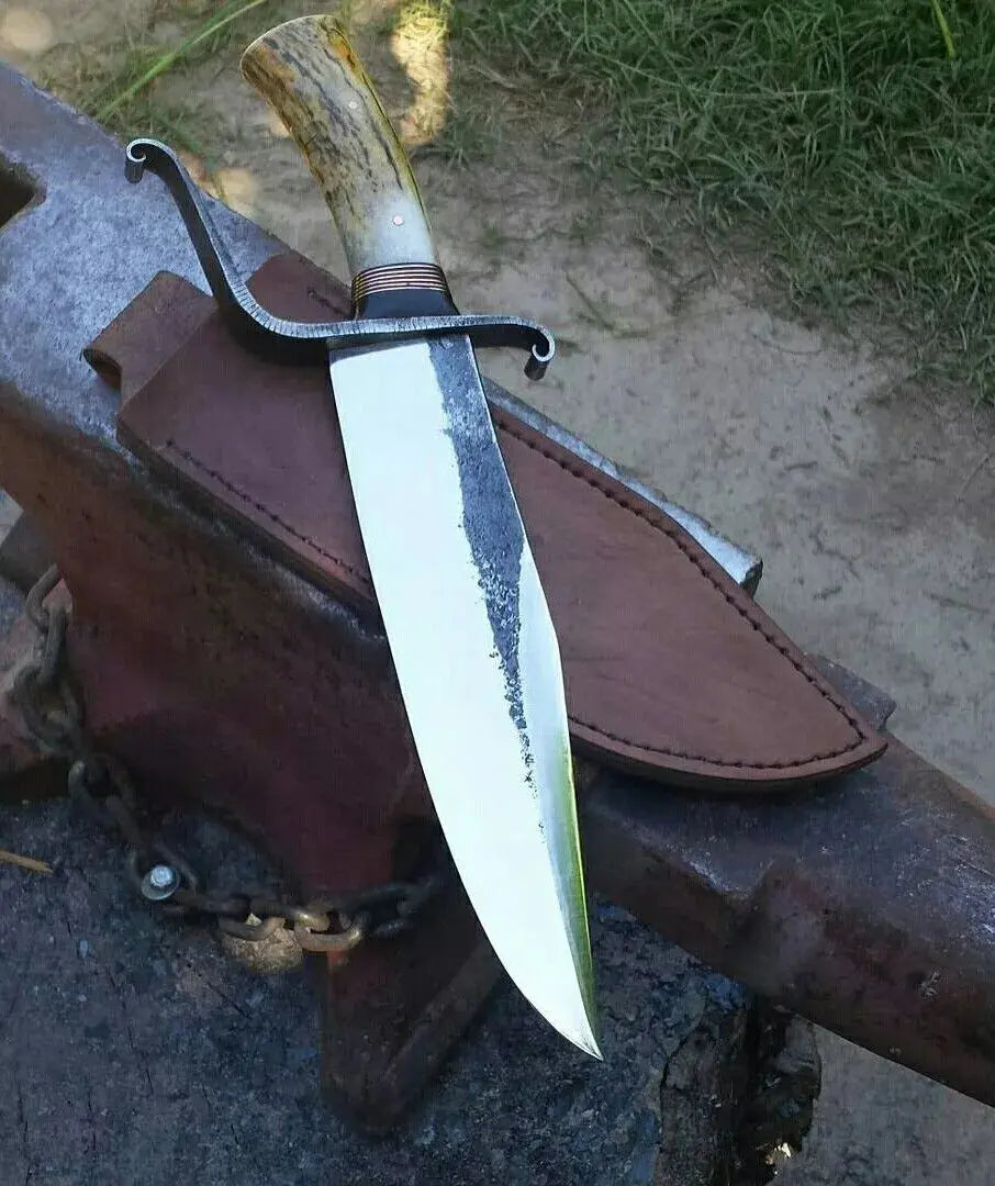 Handmade 440c Steel Stag Horn Hunting Knife Arham Cutlery