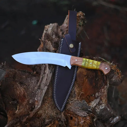 Antique Handcrafted Stainless Steel Hunting Knife | Durable Handle | Gift for Hunters | Bushcraft Knife | Groomsmen Gift | Arham Cutlery - Arham Cutlery