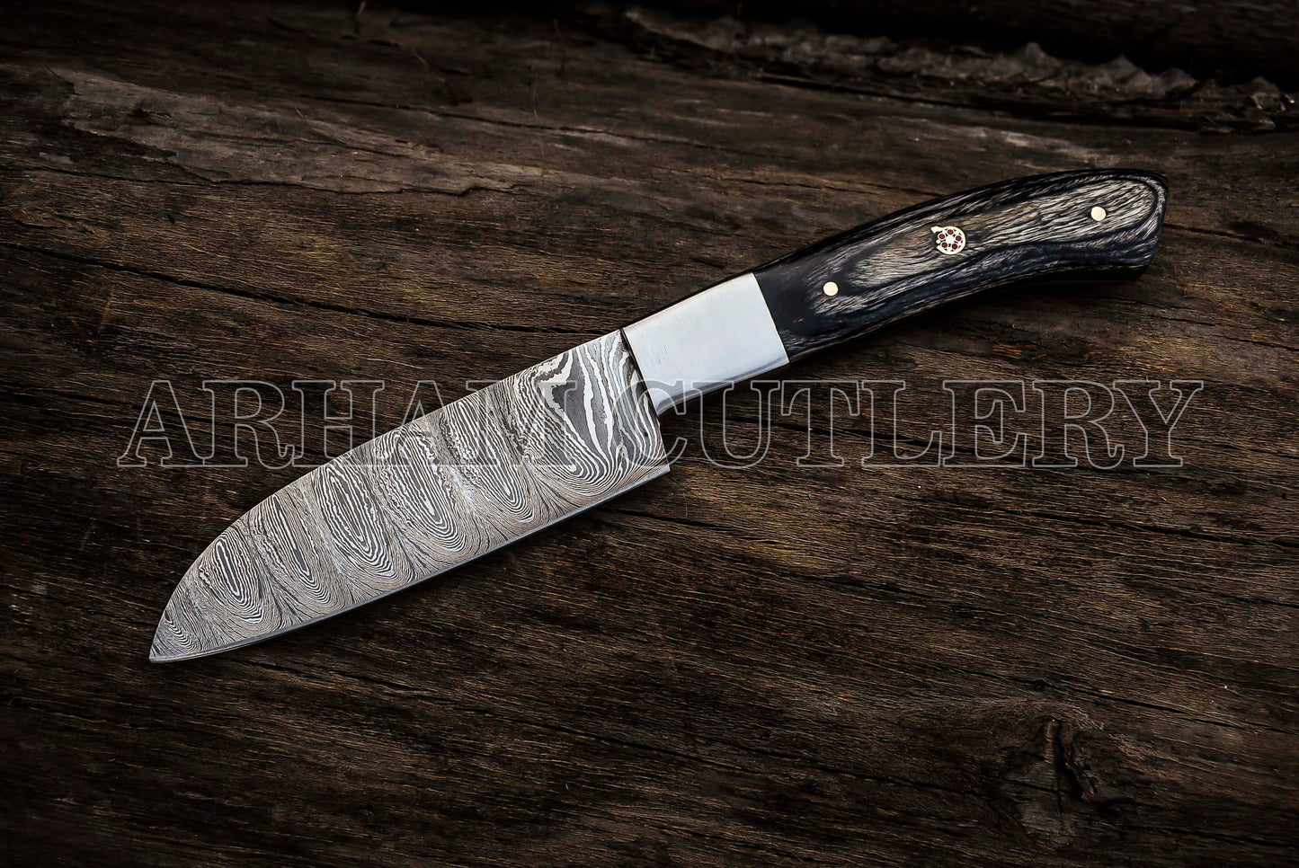Damascus Steel 5 PCS Hand Forged Chef Knife Set With Leather Roll Kit