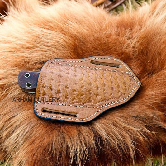 Fixed Blade Knife With Leather Sheath Best Skinning Knife