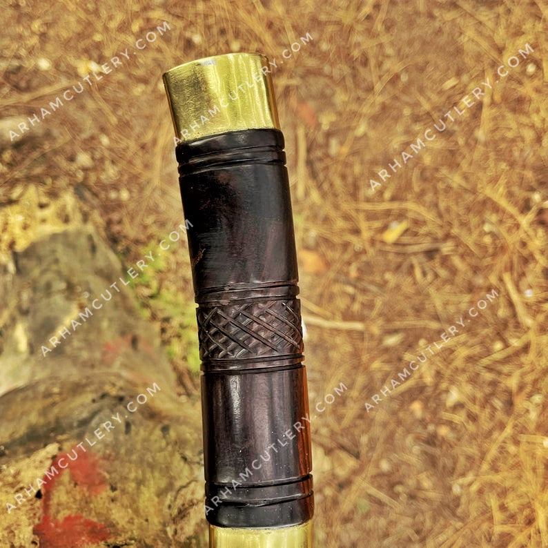 Large Seax Knife - Handmade Viking Sword Sax with Authentic 5160 Leaf Spring Blade | Arham Cutlery
