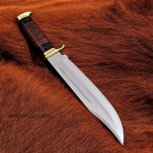 Hand forged Crocodile Dundee Bowie Knife Arham Cutlery