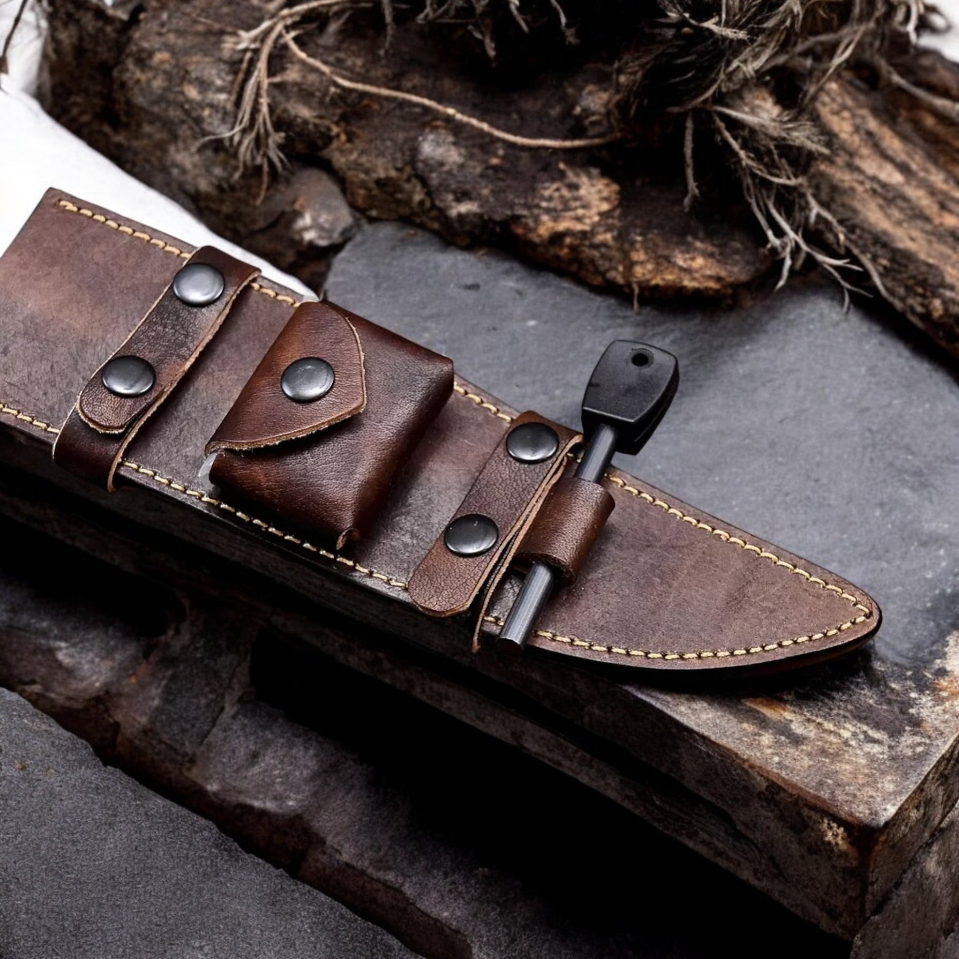Handmade AUS 10 Custom Camel Bone Large Western Bowie Hunting Camping Knife