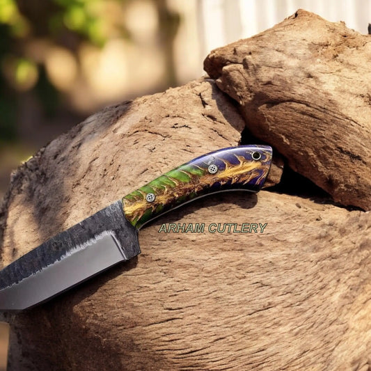 Handmade AUS 10 Custom Pine Cone Hunting Camping Bushcraft Sport Knife