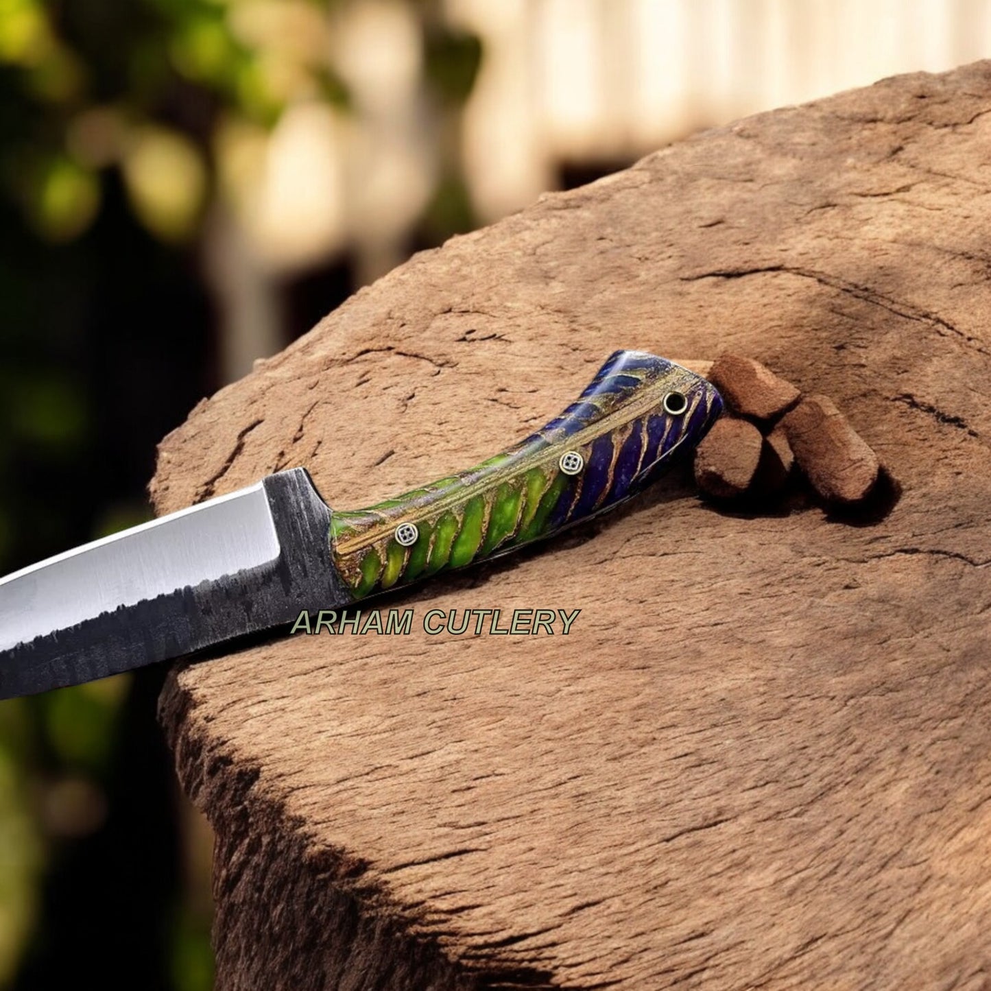 Handmade AUS 10 Custom Pine Cone Hunting Camping Bushcraft Sport Knife