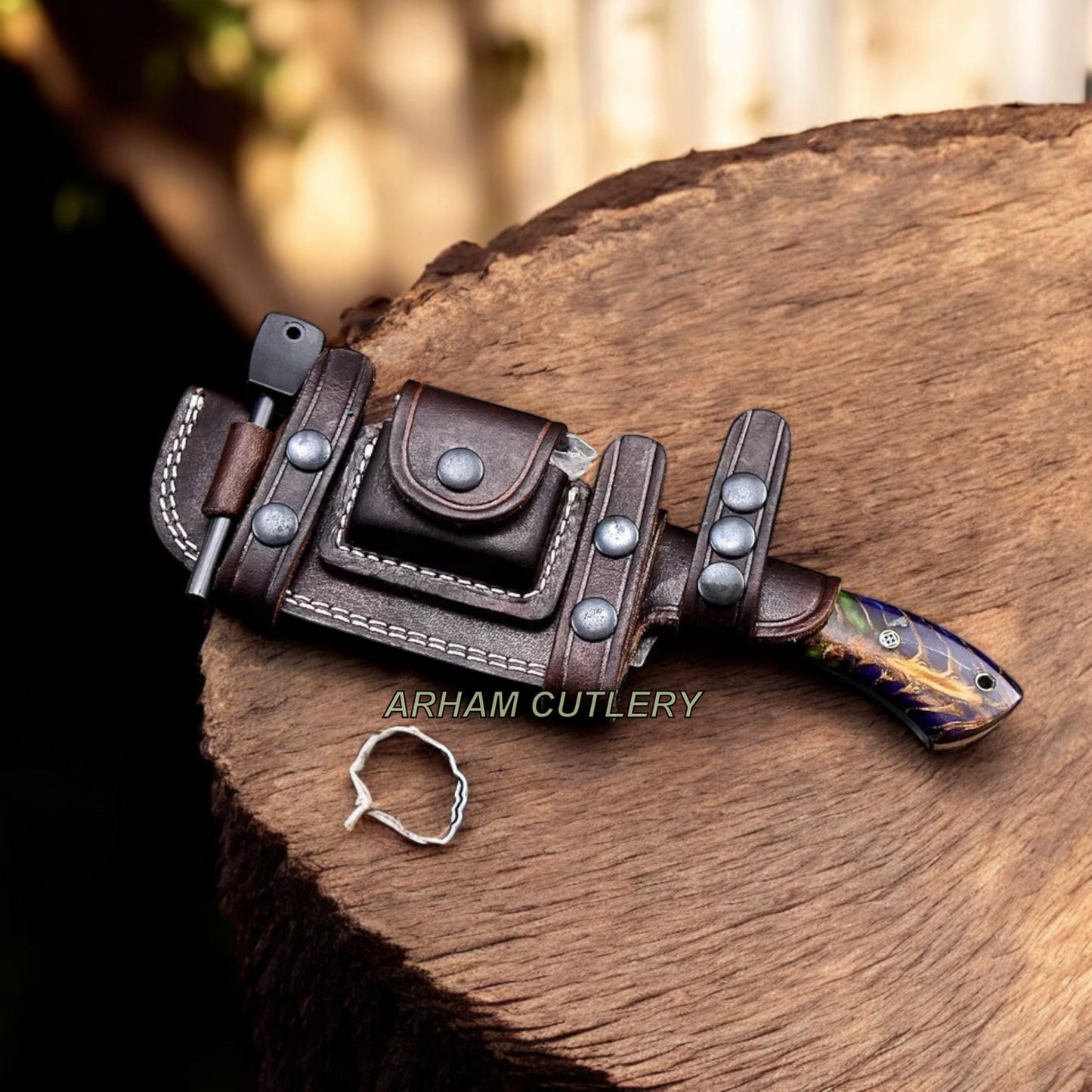 Handmade AUS 10 Custom Pine Cone Hunting Camping Bushcraft Sport Knife
