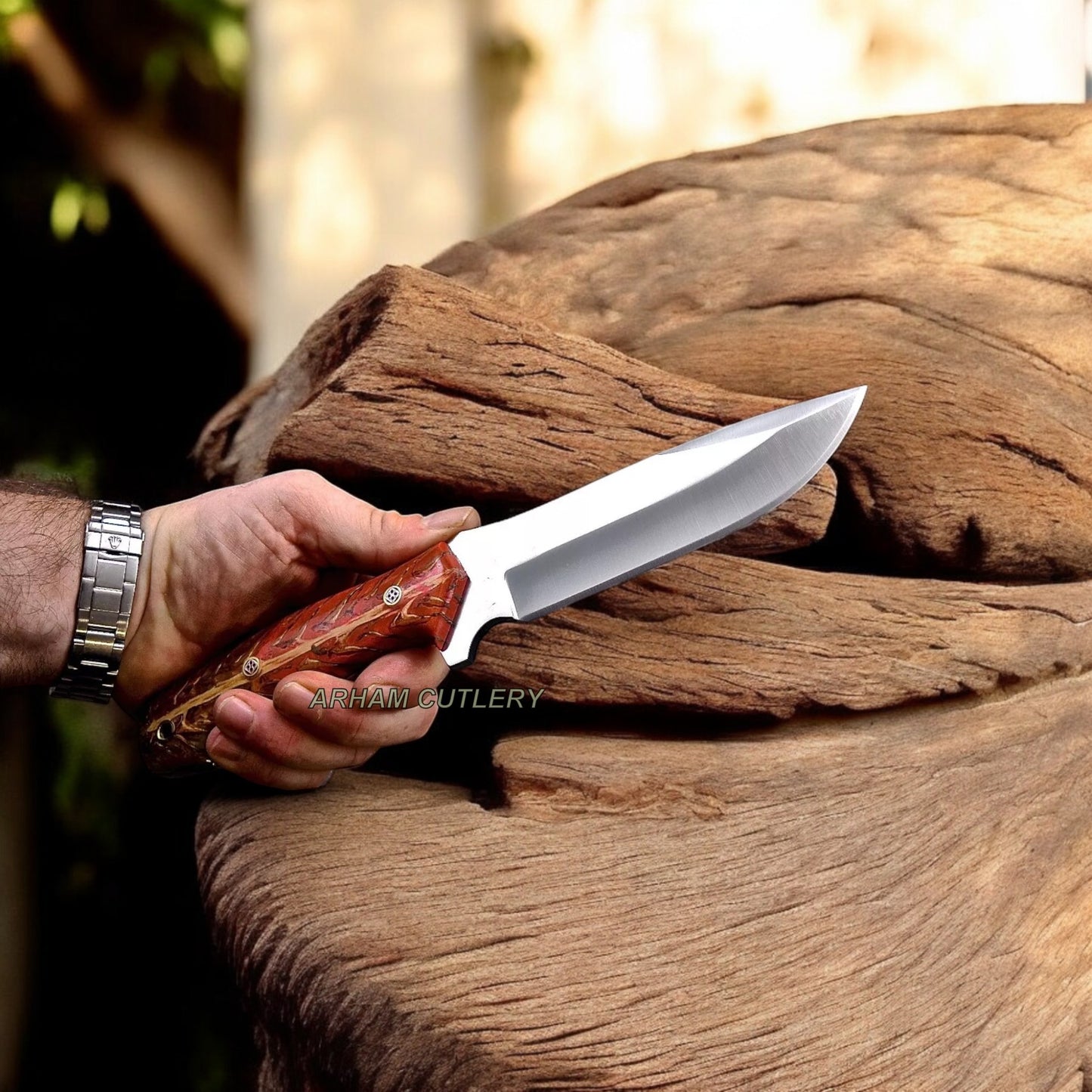 Handmade Custom PINE CONE Hunting Camping Sport Knife