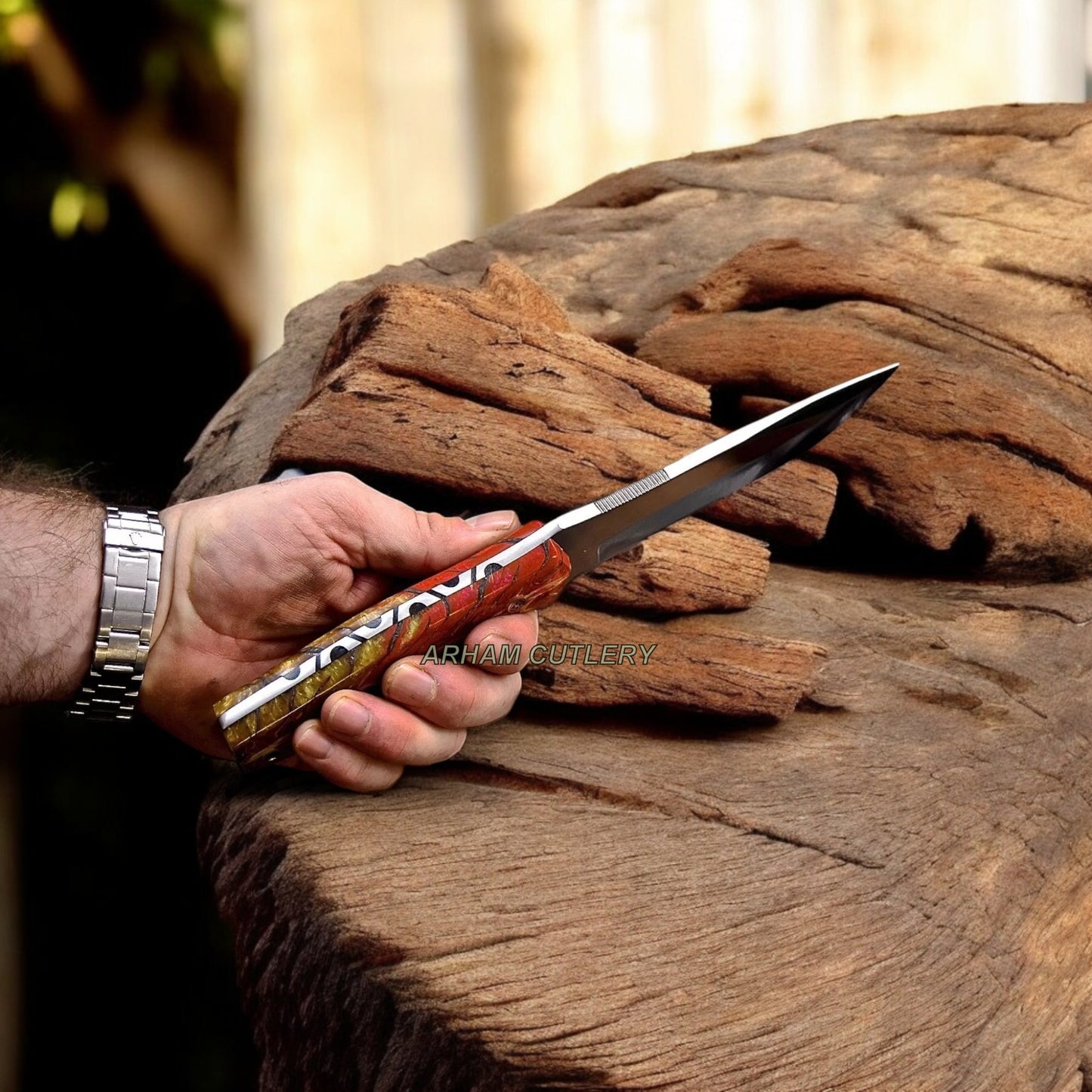 Handmade Custom PINE CONE Hunting Camping Sport Knife