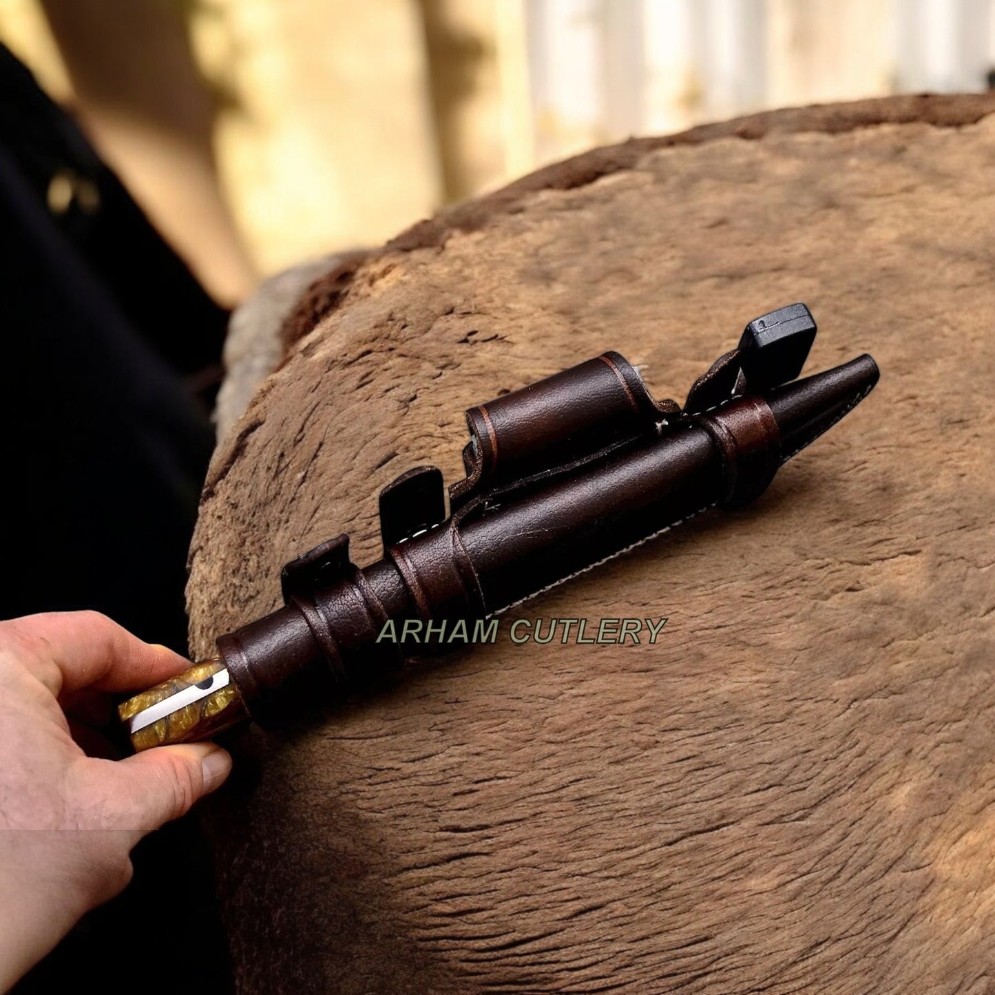 Handmade Custom PINE CONE Hunting Camping Sport Knife