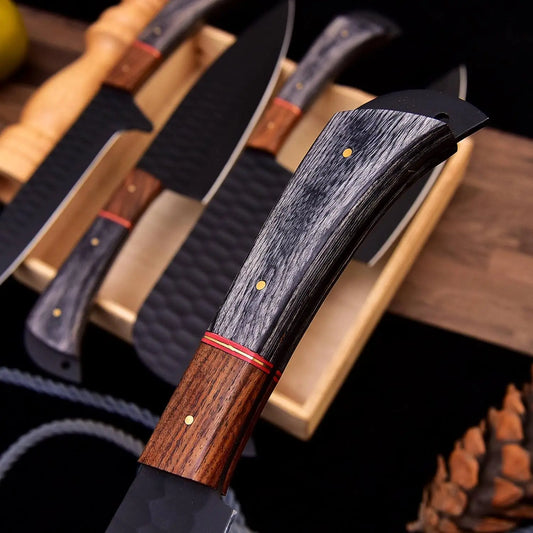 Damascus Kitchen Knife Set Professional 5 Piece , Arham Cutlery Arham Cutlery