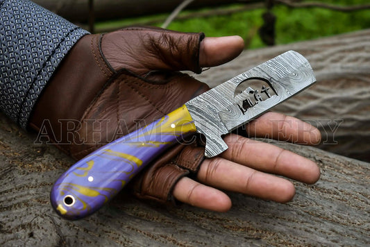 Hand Forged Cowboy Bull Cutter Knife Arham Cutlery