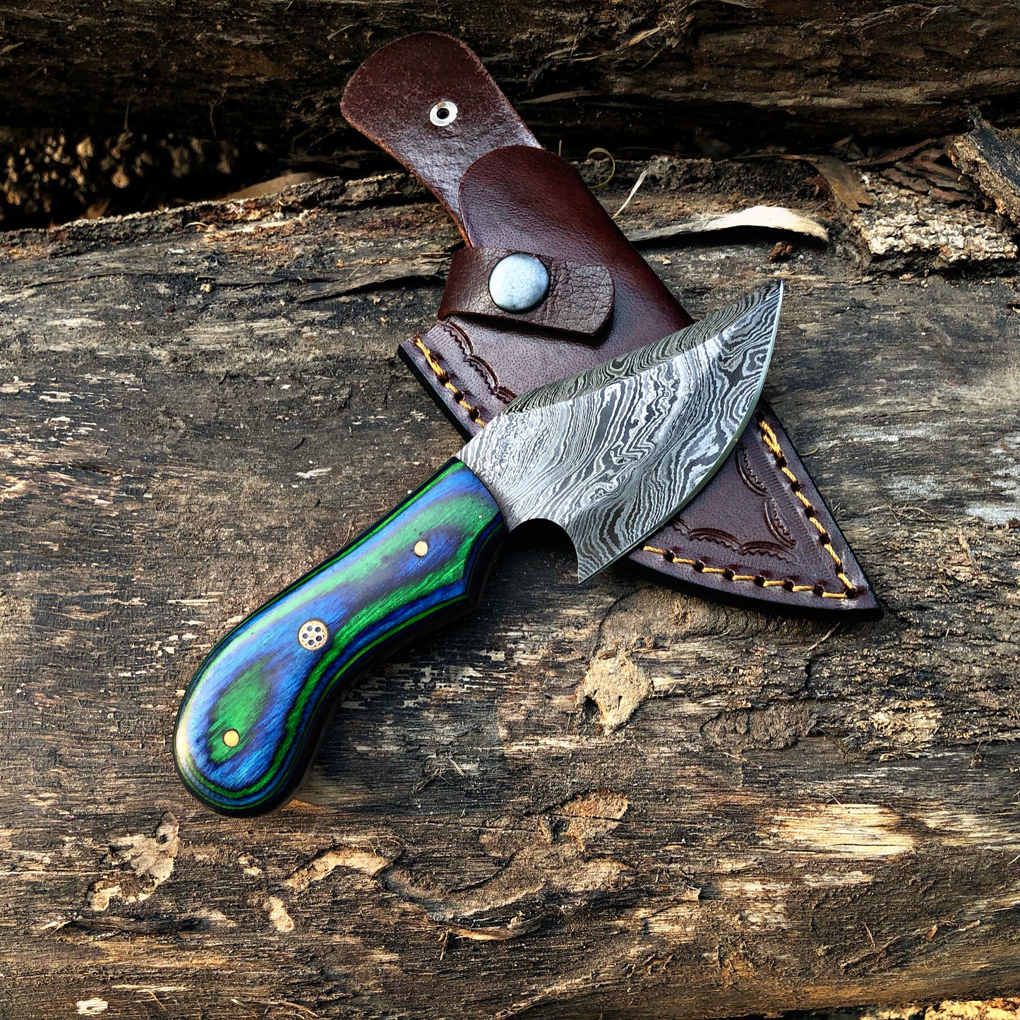 Hand Forged Skinner Knife With Leather Sheath Arham Cutlery