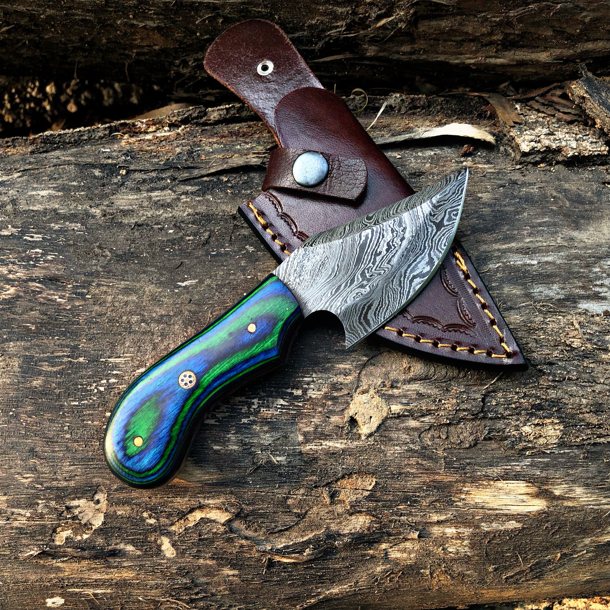 Hand Forged Skinner Knife With Leather Sheath Arham Cutlery