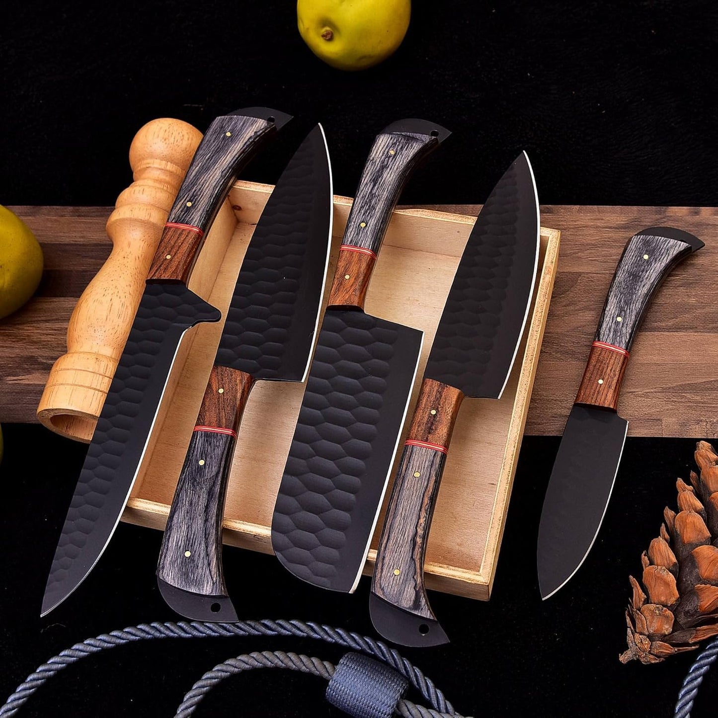 Damascus Kitchen Knife Set Professional 5 Piece , Arham Cutlery Arham Cutlery