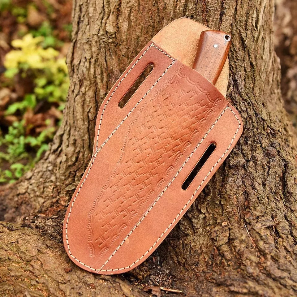 Handmade Hunting Knife With Leather Sheath Arham Cutlery