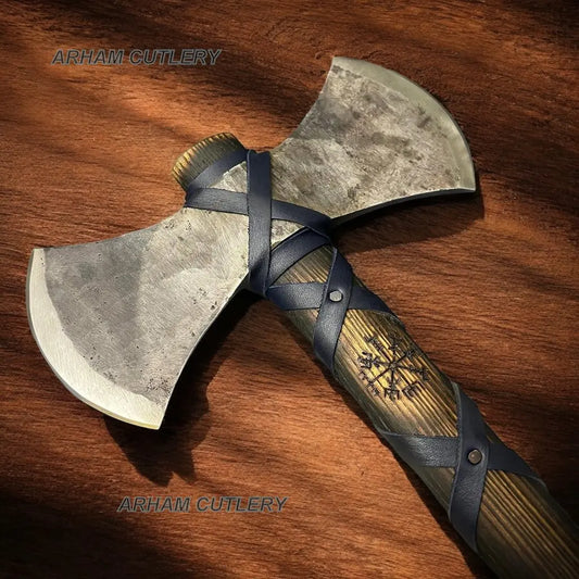 Vegvisir Double Bit Viking Axe