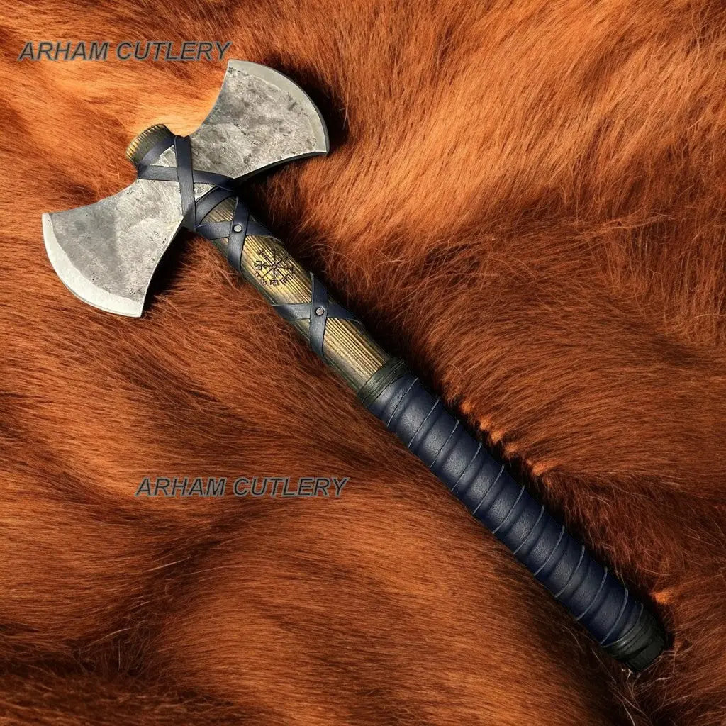 Vegvisir Double Bit Viking Axe