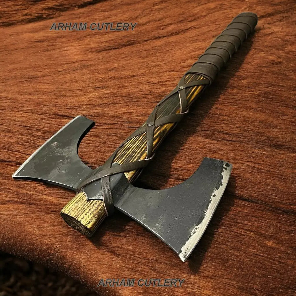 The Nomad Hand Forged Double Head Axe