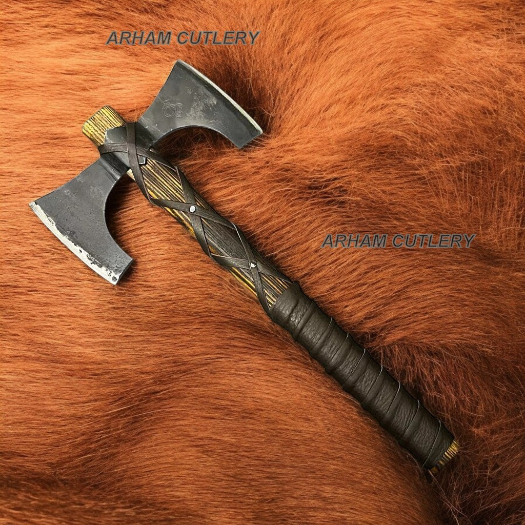 The Nomad Hand Forged Double Head Axe