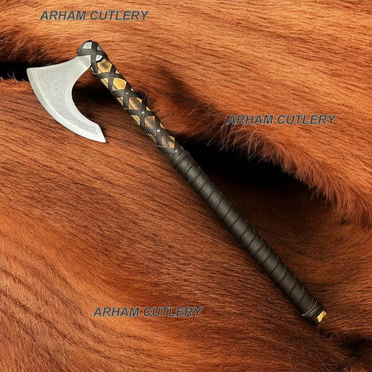 Hand Forged Celtic Bearded Viking Axe