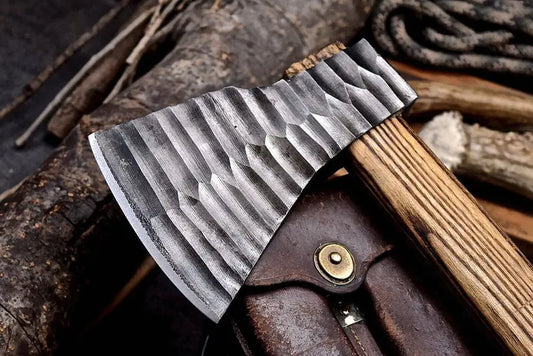 Custom Hand-Forged Viking Bearded Axe – 1095 Steel Long Axe with Ash Handle Arham Cutlery