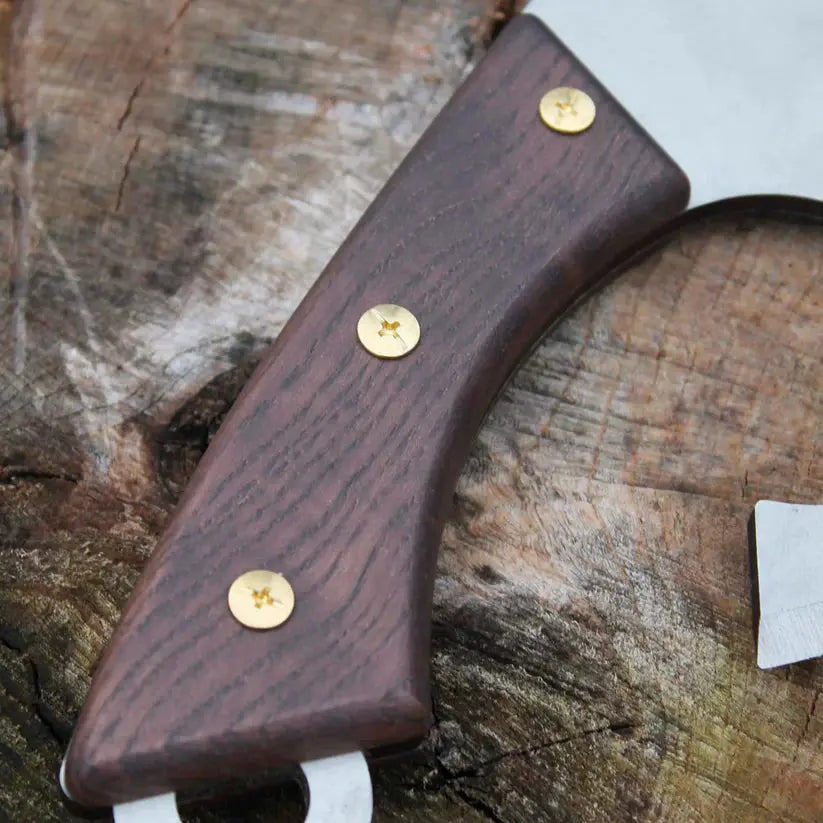 Custom Hand Forged Kitchen Axe Cleaver – Stainless Steel Chef Chopping Knife with Wooden Handle Arham Cutlery