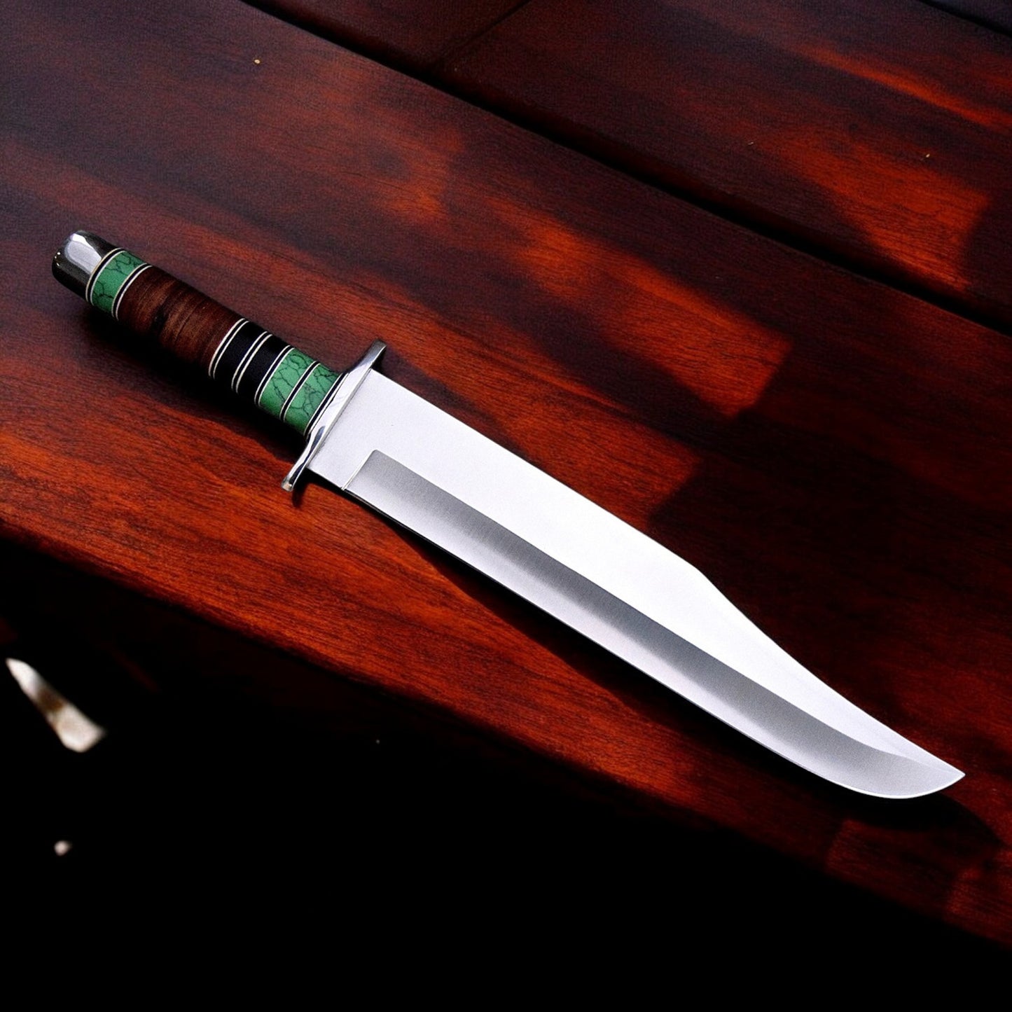 Viking Witch-Breaker D2 Bigfoot Combat Bowie With Leather Sheath
