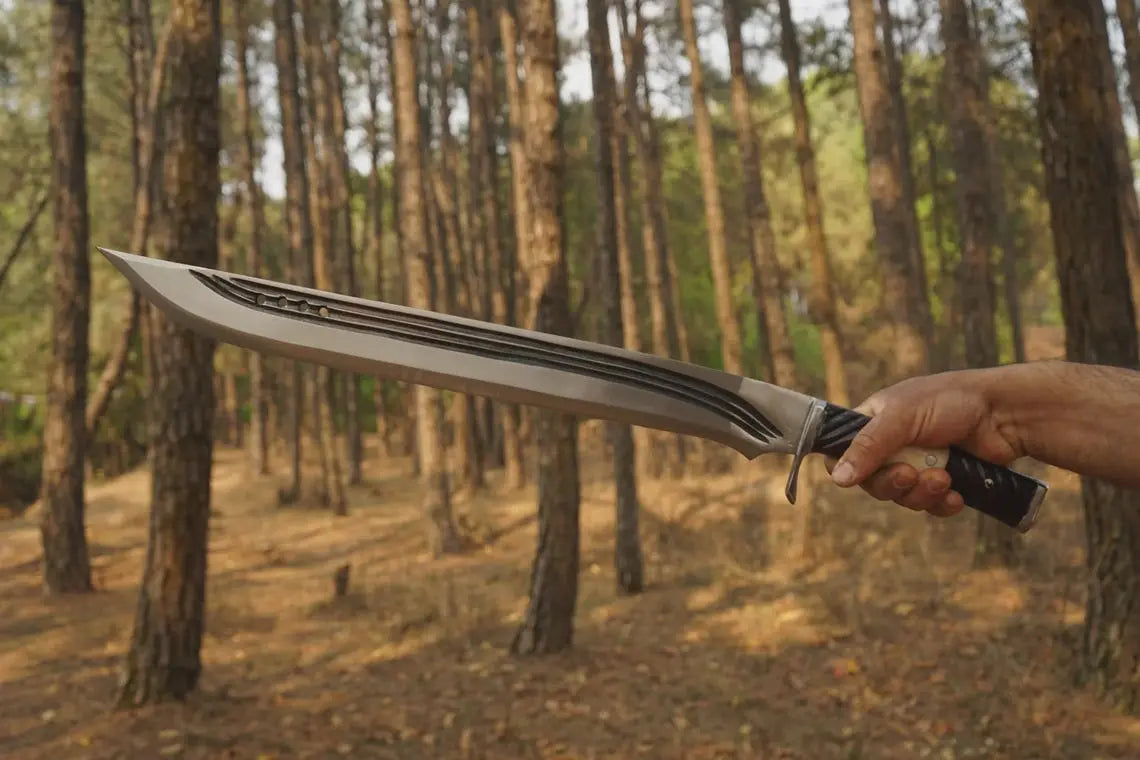 22 Inch Handmade Seax Knife | Hand Forged Gurkha Knife - Arham Cutlery
