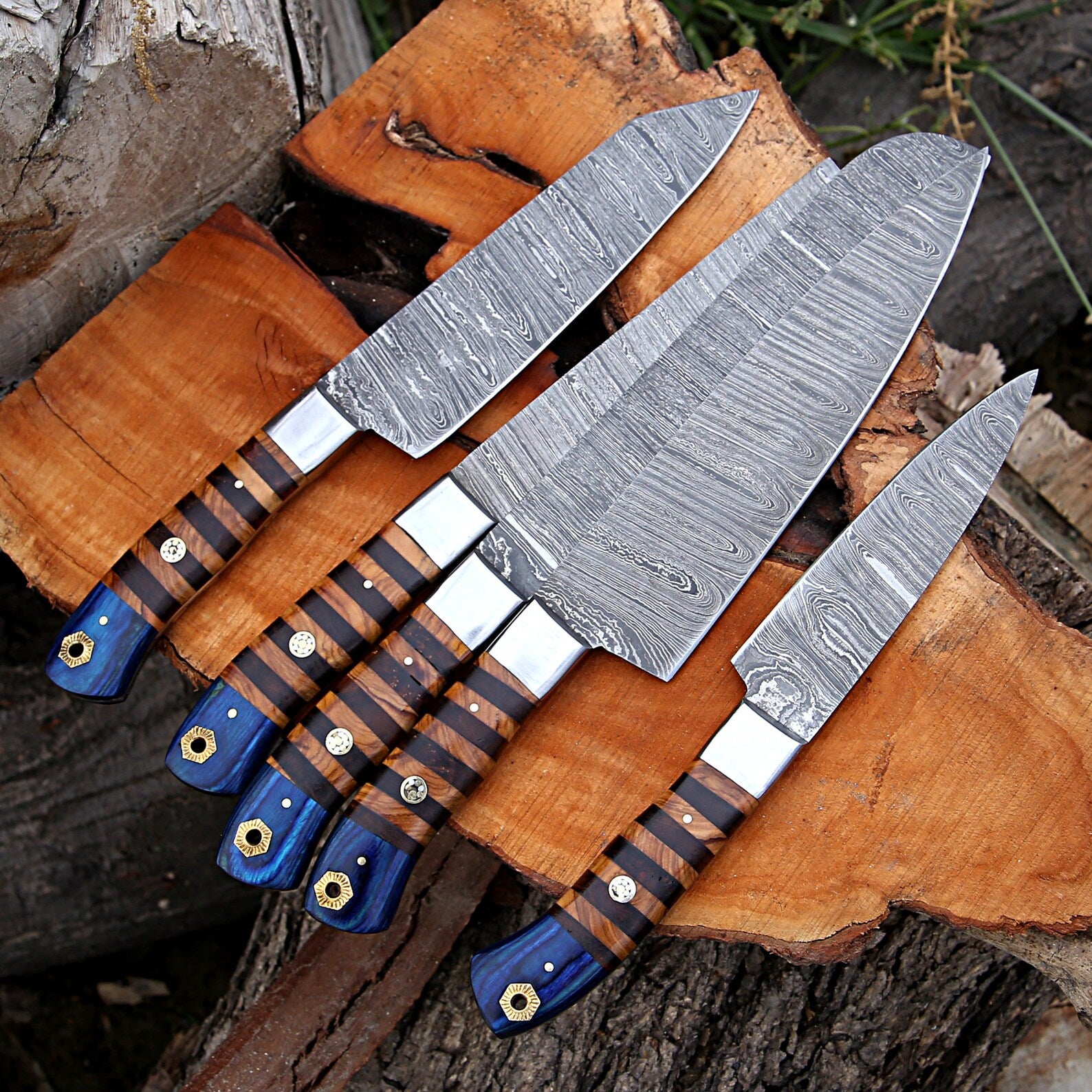 Kitchen Knives Set Damascus Steel Chef Set Knife Set for Professional and Home Cooks Perfect Gift for Cooks, Christmas, Birthday, and Wedding - Arham Cutlery