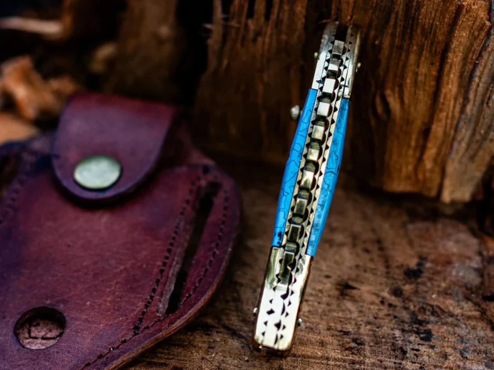 Handmade Fish Pocket Knife Damascus Folding Knife  Special Gift for Any Occasion - Arham Cutlery