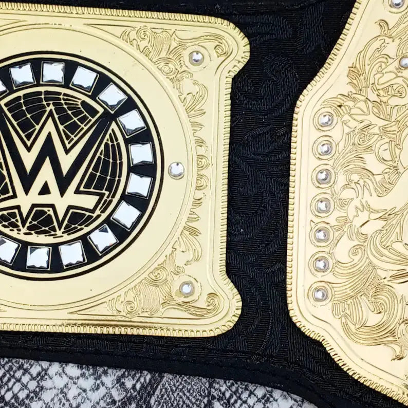 World Heavyweight 2023 Championship Universal Adult Wrestling Belt Replica With 2 MM & 4 MM Brass Main Side Plates Leather Fighting | Arham Cutlery Arham Cutlery