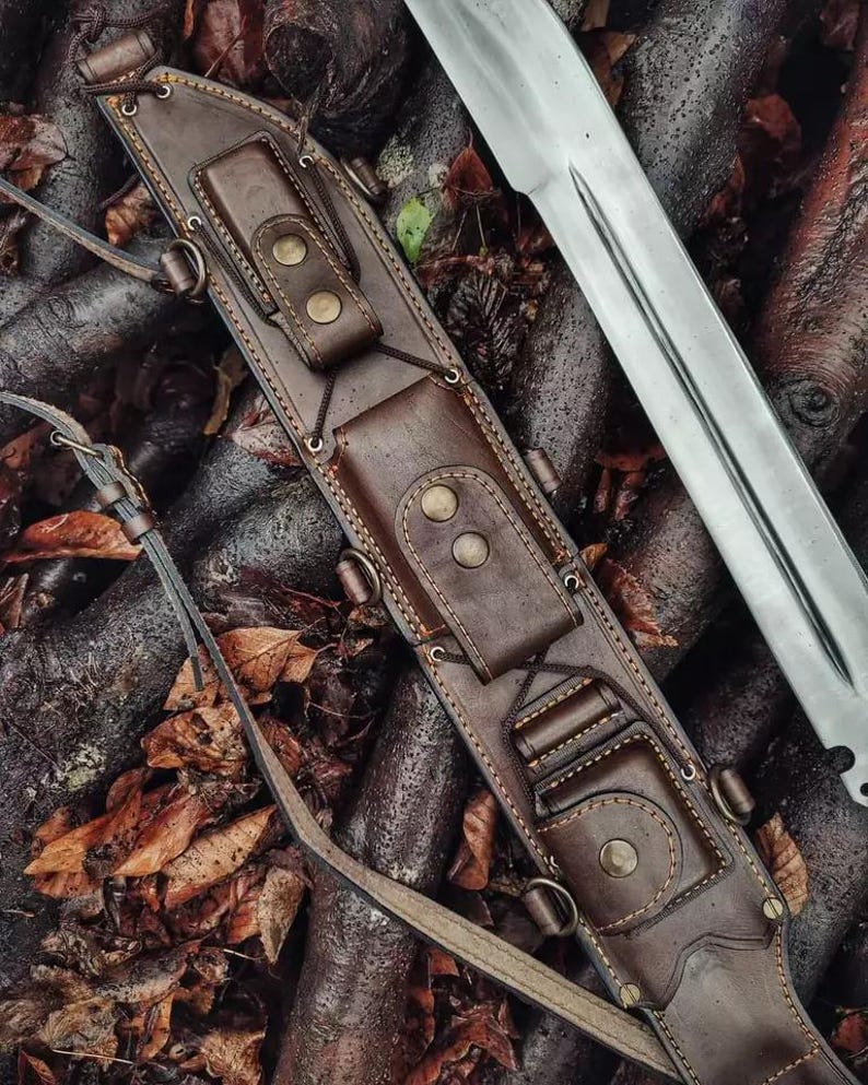 New Custom HANDMADE Spring Steel 5160 Hunting Forest Full Tang MACHETE KNIFE