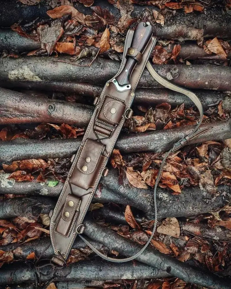 New Custom HANDMADE Spring Steel 5160 Hunting Forest Full Tang MACHETE KNIFE - Arham Cutlery