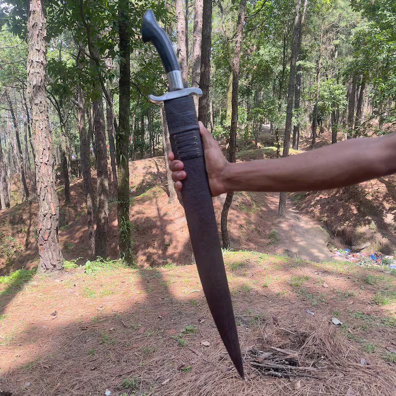 Gurkha 22 Inch Handmade Seax Knife | Farmers Using Hand Forged Carbon steel Knife
