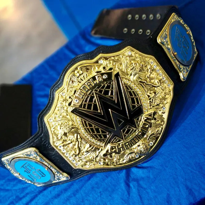 New World Heavyweight Championship Title Replica Belt, 6MM Casting, Adult size with Jey Uso Side Plates, New World Heavyweight Belt