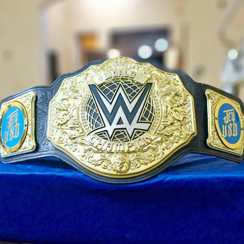 New World Heavyweight Championship Title Replica Belt, 6MM Casting, Adult size with Jey Uso Side Plates, New World Heavyweight Belt