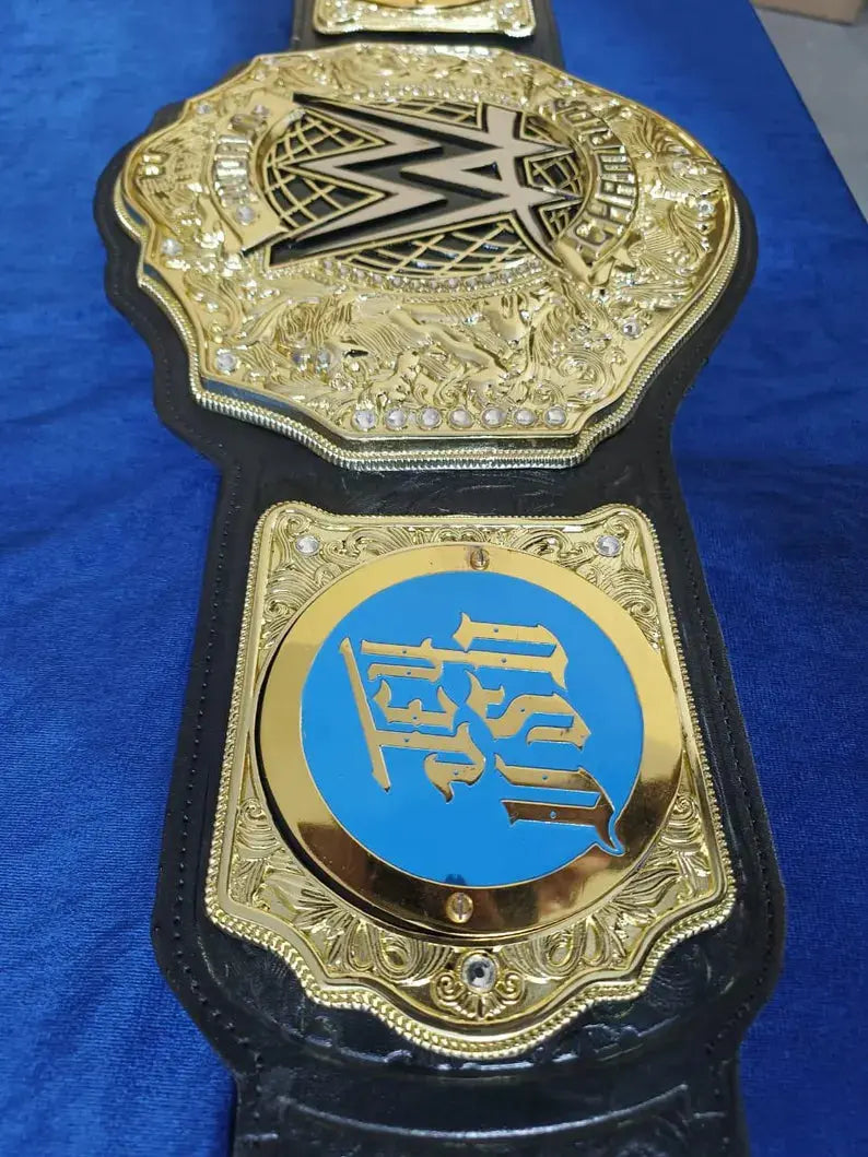 New World Heavyweight Championship Title Replica Belt, 6MM Casting, Adult size with Jey Uso Side Plates, New World Heavyweight Belt - Arham Cutlery