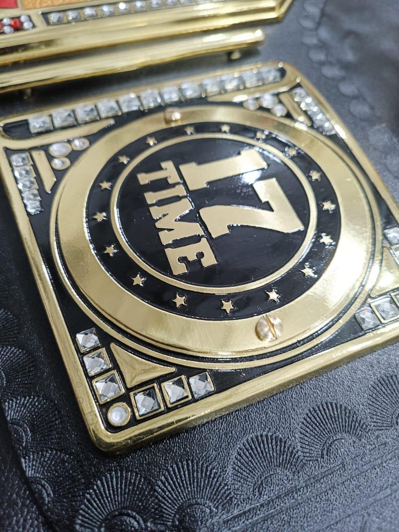 John Cena New Undisputed World Championship Belt Wrestling Replica Title Cena Side Plates